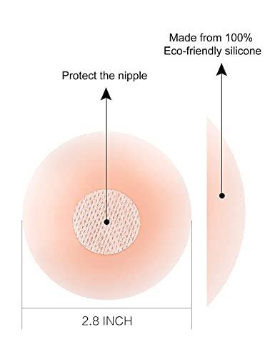 dclub Nipple Covers Reusable Comfortable & Natural Invisible Adhesive Silicone Pasties for Women, (Skin) - Image 4