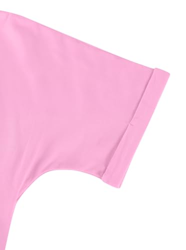 Image of Girls Off the Shoulder Tops Crop Short Sleeve Tees | Rolled Cuffs, Loose Fit, Crop Tops, Dance, Summer, Oversized, Trendy
