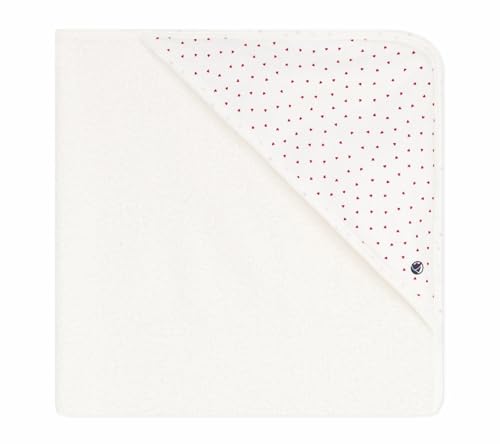 Petit Bateau Carré de bain bébé en coton, Marshmallow/Terkuit - Image 2
