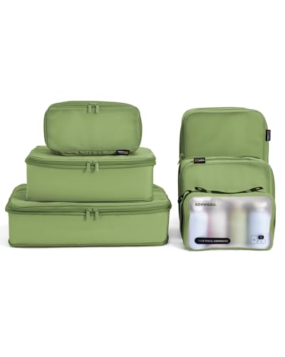 6 Set Compression Packing Cubes for Travel, Large Medium Small Lu...