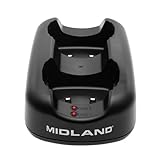 Midland - AVP21 Dual Desktop Charger for LXT Series Two-Way Radios LXT600 LXT630 LXT650 with AC Wall Adaptor - Walkie Talkie Charging Station