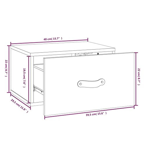 Table de chevet murale blanche pour ranger les petits espaces - 3