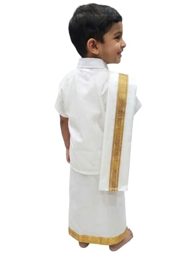 Image of BookMyCostume Kerala Indian State Onam Fancy Dress Costume for Boys and Men 5-6 years