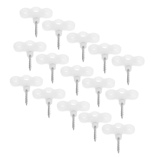 Ymiko Tent Stakes, Lightweight Garden Stakes with 3 Holes Tent Metal for Camping Hiking (15PCS)