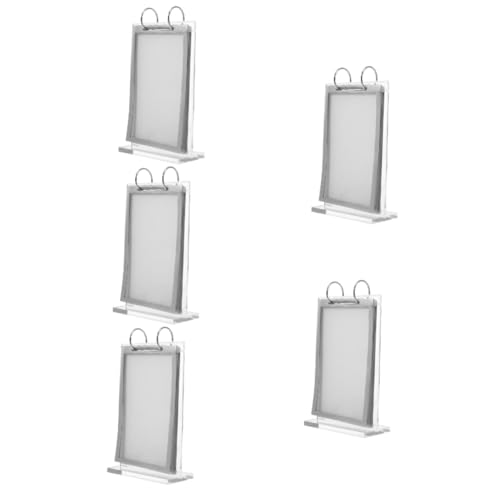 KICHOUSE 5pcs Menu Display Holder Flip Chart Stand for Office Restaurant Menu Holder Sign Stand