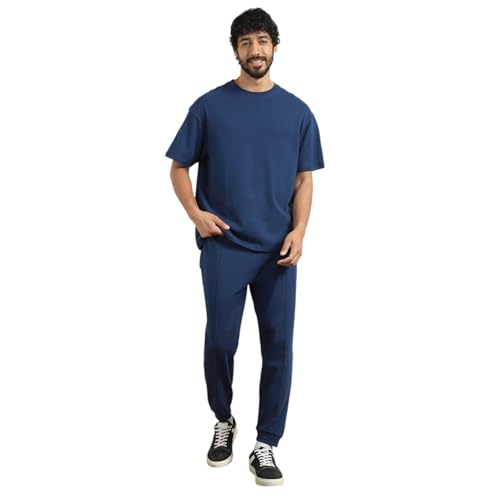 Image of Nobero Moses Oversized Co-ord Set for Men | Textured Co-ord set for men | Oversized Fit | Matching Top & Bottom | Premium Fleece Fabric | Casual & Streetwear