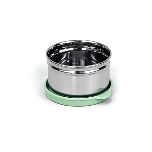 Image of SignoraWare Mini Fresh Stainless Steel Small Container | Airtight & Leakproof | Compact & Travel-Friendly | Easy to Carry | Perfect for Office, School & Home Use (170ml | EGreen)