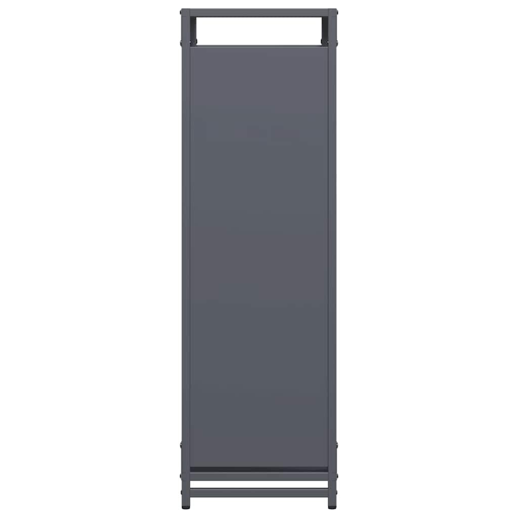 Mangloder - Estantería para leña de acero laminado en frío, color antracita, 60 x 28 x 90 cm, estantería para leña, soporte apilable, almacenamiento, almacenamiento en salón y jardín