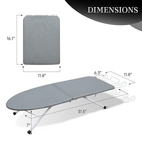 Zoes Homeware 11-FOLDABLE Tabletop Ironing Board,Portable Iron Board thumb #6