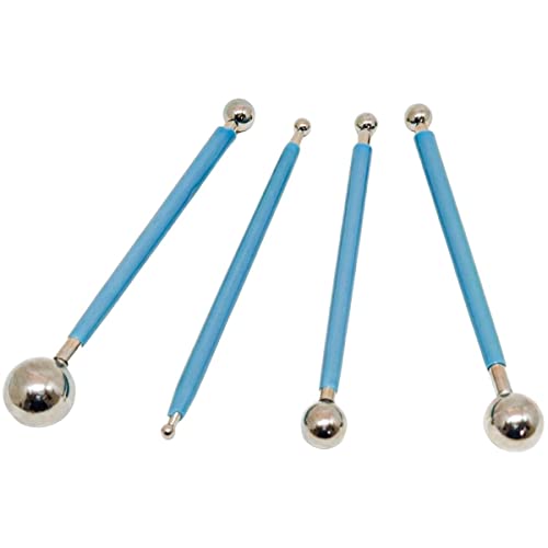 Kit Boleador de Pasta Americana Biscuit Ponta Dupla em Inox Para Scrapbook Eva Decoupagem