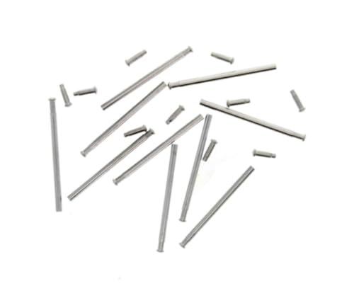 Ewatchparts 10 Set 18mm Tube Friction Pins Compatible With Fixing Citizen Eco Drive Watch Band Clasp Flip Lock Silver