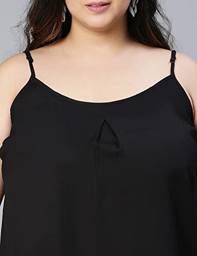 Image of oxolloxo Women Plus Size Solid Shoulder Strap Polyester Top