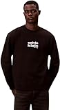 Calvin Klein LS 350Fleece Retro Graphic Crewn Lv04Le250G Sudaderas, Black (Black), S para Hombre