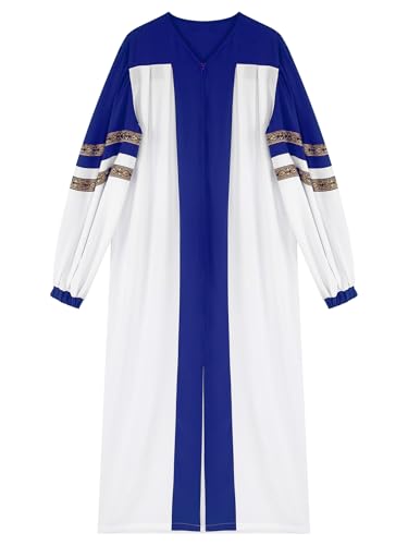 iiniim Unisex Classic Choir Robes Adult Clergy Church Pastor Pulpit Robes Long Sleeve Color Block Judge Robe3