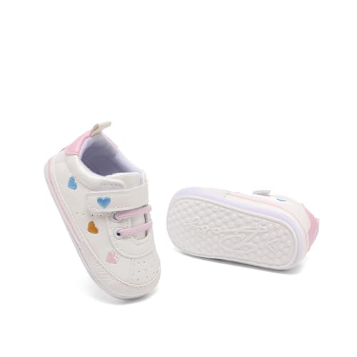 Image of Clowora Baby Boys Girls Shoes Non-Slip Rubber Sole Sneakers Infant First Walking Toddler Crib Shoes Newborn Loafers Flats.