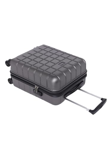 FUR-JADEN-Empower-55CM-Cabin-Size-Hardside-Polycarbonate-Trolley-Suitcase-Luggage-8-Wheels360-Rotation-Number-Lock-Telescopic-Trolley-Handle-Small-Grey