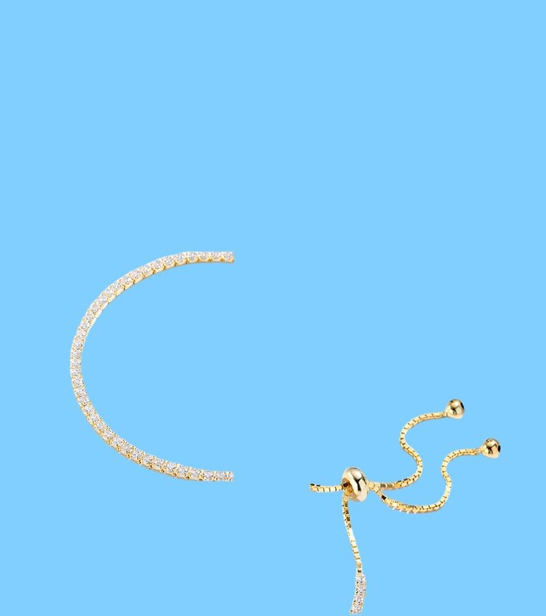 Pulseras de plata para mujer, ajustables, extraíbles, de alta gama, de plata de ley 925, ligera, de lujo, con diamantes de una sola fila, joyería energética para mujer