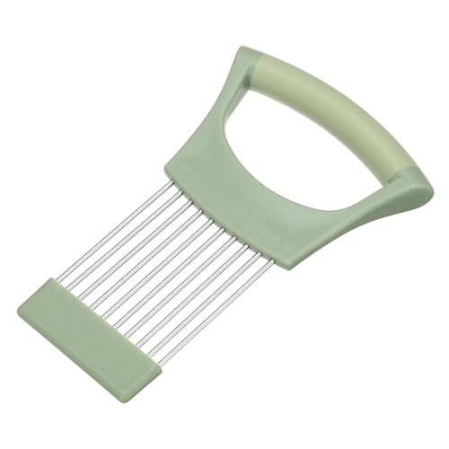 QUARKZMAN Taglia Cipolle In Acciaio Inossidabile, Supporto Per Tagliare Verdure Utensile Per Affettare E Conservare Cipolle Pomodori Patate Avocado Mele, Verde