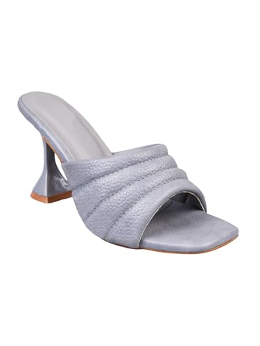 Image of SilverArrow Chunky Spool Heels Comfortable & Trendy Party Block Heel Sandals For Women