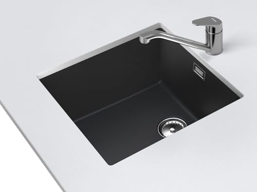 SCHOCK® Küchenarmatur Evinas Edelstahl I Hochdruck Einhebelmischer 360° drehbar I Armatur mit platzsparendem Festauslauf I Flüsterperlator für leisen Wasserstrahl