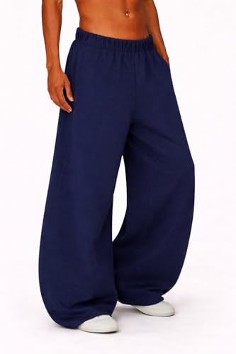Image of JUGULAR Men's Baggy Barrel Wide Leg Loose Fit Streetwear Track Pants, Black, Pure Cotton, Elastic Waistband, Side Pockets