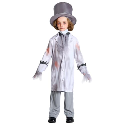 Ropa espeluznante infantil y disfraz de vampiro para niña en carnaval o Halloween 6