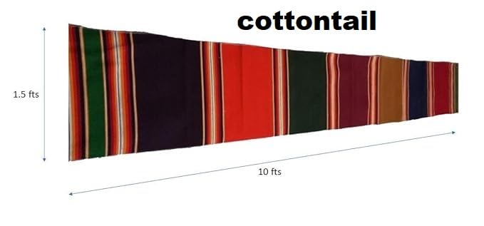 Image of Cottontal Pure Cotton Washable Reversible Dari Patti Dinning Patti Striped Carpet Bhojan /Bhoojan Patti School Patti Satranji Floor Mat Durrie Runner Jamkhana mat | 1x10 ft