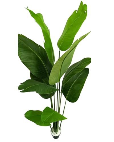 Planta Árvore Bananeira Artifical Grande Folhas Verdes 160cm