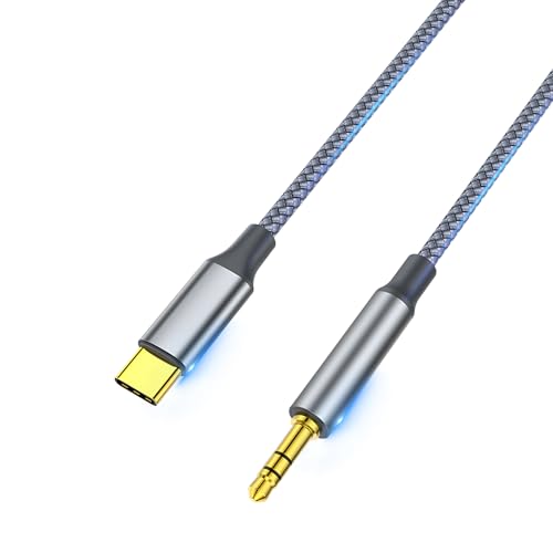 USB C to 3.5mm Audio Aux Jack Cable, USB Type C to 3.5mm Male Headphone Car Stereo Cord Compatible with Samsung Galaxy S21 S20, Ultra Note 20, iPad Pro, Huawei (1.2M