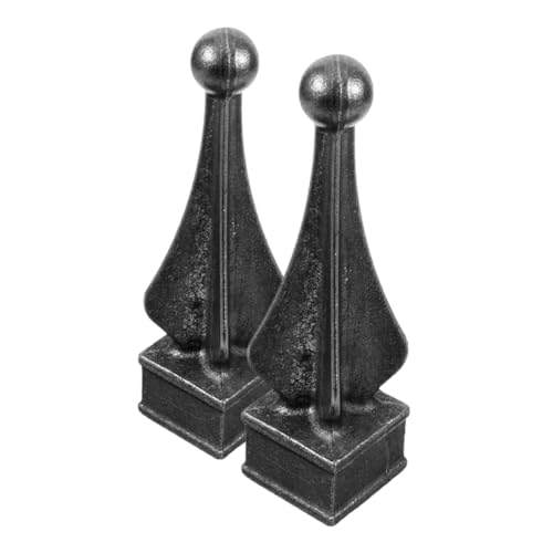 HIAKDOFT 2 pezzi Pz Decorazioni per Recinzione in Ferro Battuto Punte per Cancello Metalliche da Giardino Accessori per Recinzione Saldata Facili da Installare e Verniciare Stile Europeo