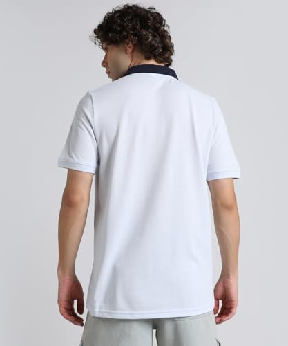 Image of Puma Men Cotton Solid Regular Fit Polo T-Shirt for Both Sporty Outings and Casual Daywear