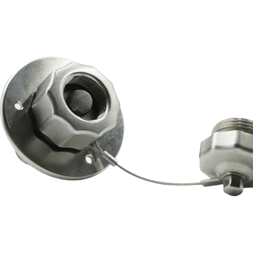 Image of RV City Water Inlet with Check Valve, RV Water Inlet Replacement, RV Water Fill Inlet,RV Water Inlet Connection for for RV Camper Motorhome Trailer Marine,Stainless steel