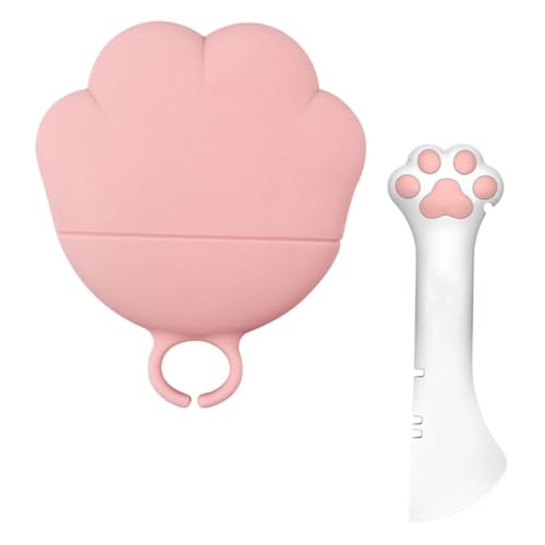 Happyyami Pet Food Can Opener Mixing Spoon Dog Food Can Lids Pet Tin Cover Spoon