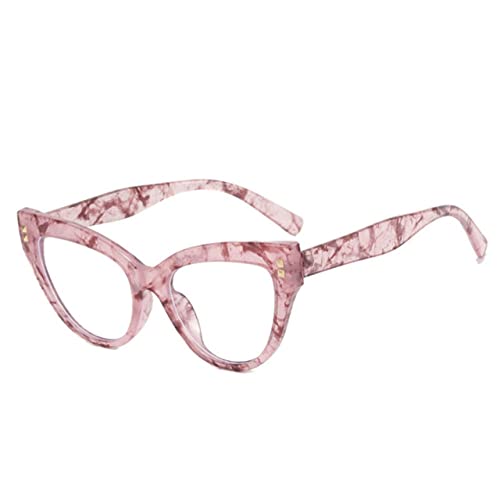 Mode femmes lunettes pour dames rétro cat eye rose à rivet