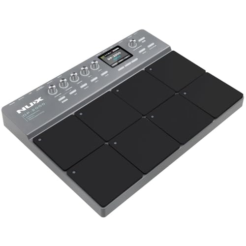 NU-X DP-2000 Digital Percussion Pad with 8 Touch Sensitive Zones and a Huge Library of Internal Sounds, Black