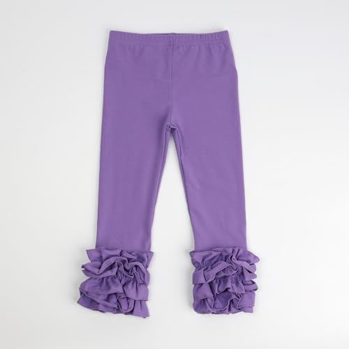Image of HOOLCHEAN Baby Toddler and Little Girls Cotton Ruffle Leggings