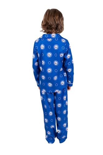 Image of Ultra Game Youth NBA Official 2-Piece Super Soft Button Down Pajamas Set