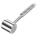 Relota Fleischklopfer aus 304 Edelstahl, Schnitzelklopfer 27 cm Lang Fleischhammer Doppelseitig Silber Handtuchhalter,Edelstahl  günstig Kaufen-Relota Fleischklopfer aus 304 Edelstahl, Schnitzelklopfer 27 cm Lang Fleischhammer Doppelseitig Silber