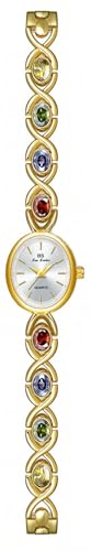 FANMIS Gold Watches for Women with Small Vintage Bracelet Elegant Jade Oval Dial Dress Watch Fashion Quartz Wrist Watch Waterproof Watch (B Gold)