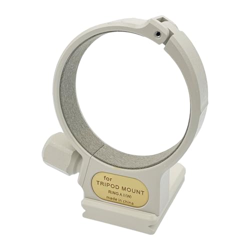 Nawwgy Upgraded Tripod Mount Collar Mount Adapter for Telephoto Lens from Precise Aluminum Construction Small White Lens Tripod Ring