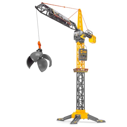 Dickie Toys - Grúa Mighty Crane 110 cm, Juguete con Control Remoto por Cable, Giro 360°, Bola de demolición con función de Agarre, óptimo para niños a Partir de 3 años (203729022) Dickie Toys - Grúa Mighty Crane 110 cm, Juguete con Control Remoto por Cable, Giro 360°, Bola de demolición con función de Agarre, óptimo para niños a Partir de 3 años (203729022)