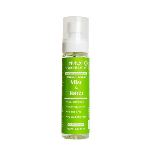 Image of Woke Face Mist & Toner | For Clear, Korean Glass, Glowing & Hydrated Skin | Alcohol-Free | Balances pH, Minimizes Pores, Preps Skin for Glow | Women & Men | 100 ml