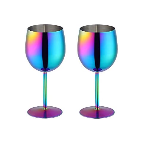 BISDARUN Stainless Steel Wine Glasses Set Cover