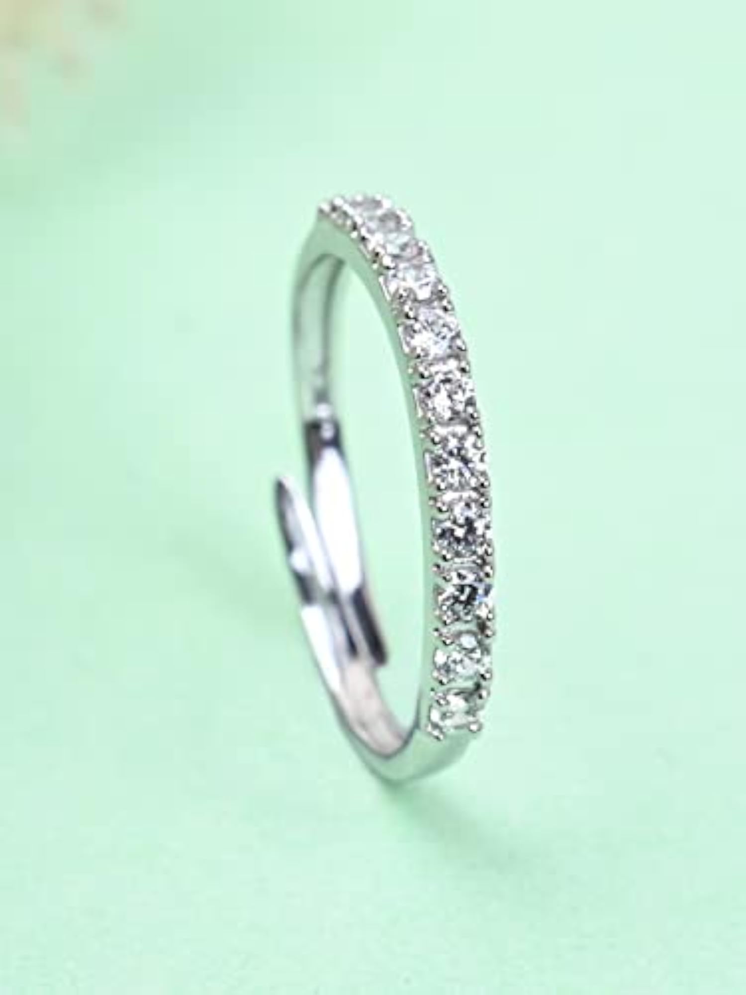 Women's Pure 925 Silver Minimal Adjustable Finger Ring
