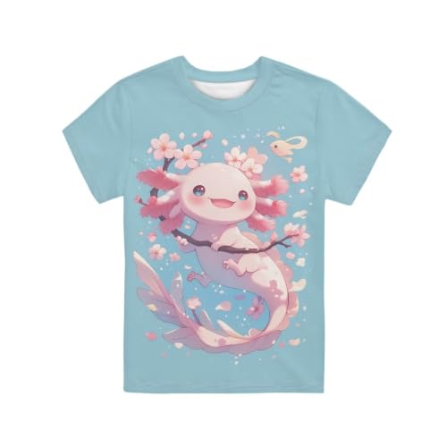 Image of Novelty 3D Graphic T Shirts for Kids Crew Neck Funny Animal Print Short Sleeve Girls Tshirts 3-16 Years