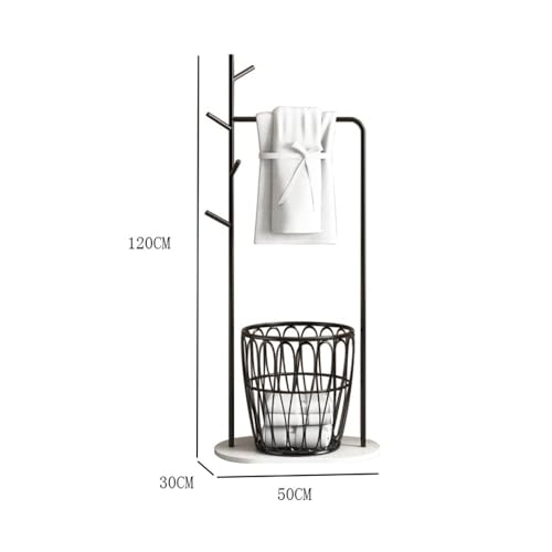 Porte-serviettes de bain sur pied à triple barre pour séchage rapide - 3