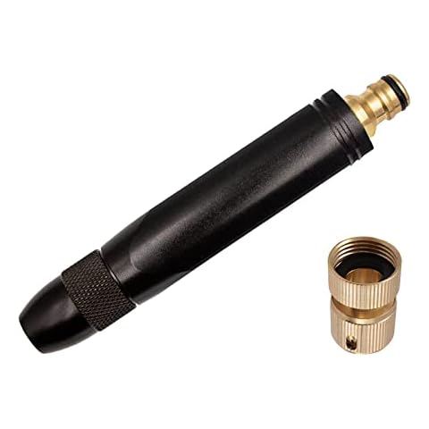 Fusenliang Garden Hose Nozzle Sprayer, Metal High Pressure Leak-proof Water Hose Nozzle with 3 Adjustable Spray Patterns, for Car&Pet Washing, Garden Watering Cover