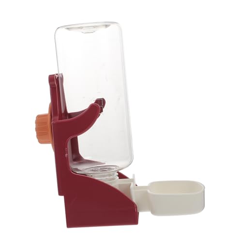 COLLBATH Pet Water Dispenser for Cats and Dogs Automatic Gravity Feeder with Capacity Durable Material for Cage Use for Rabbits and Hamsters Wine
