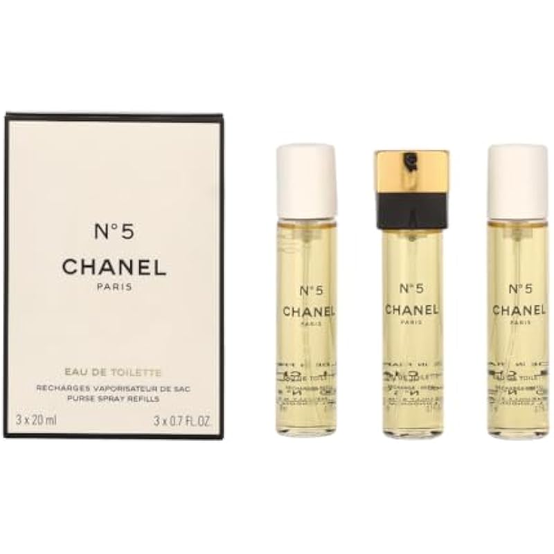 CHANEL - No.5 Eau De Toilette Purse Spray Refills 3x20ml/0.7oz 2.1 Fl Oz (Pack of 1)
