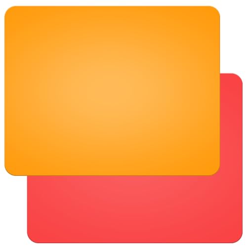 2PCS Tapetes Silicona 50x40cm, Tapete Silicona para Resina Epoxi, Antiadherente Tapete de Silicona para Manualidades, Silicone Painting Mat, Estera de Silicona(Naranja+Rojo)